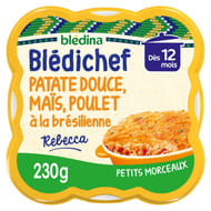 Blédina blédichef purée de patate douce & maïs poulet à la brésilienne 230g