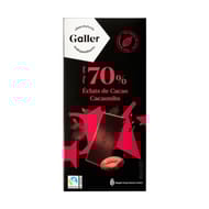 Galler chocolat noir 70% éclats de cacao 80g