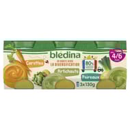 Bledina pots carottes artichauts poireaux des 4/6 mois 3x130g