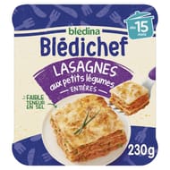 Bledina bledichef plat lasagne  au petit légumes 230g de 15mois