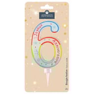 Bougie maxi chiffre n°6