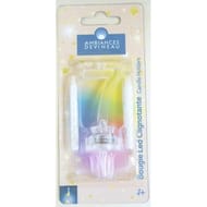 Chiffre plastique avec led N°7 et 4 bougies blanches