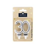 Bougie chiffre dorure or ou argent 30 ans