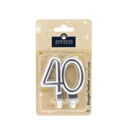 Bougie chiffre dorure or ou argent 40 ans