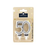 Bougie chiffre dorure or ou argent 50 ans