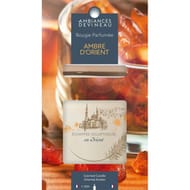 Ambiances devineau verre ovale avec couvercle bambou ambre d'orient