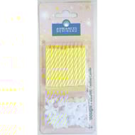 20 bougies et 20 bobèches Jaune