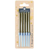 10 bougies cérémonie Or et longues bobèches