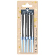 10 bougies cérémonie Argent et longues bobèches