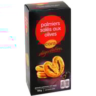 Cora dégustation palmiers salés aux olives 100g