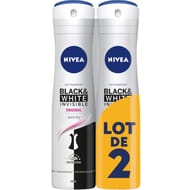 Nivea déodorant atomiseur femme black&white original 200ml x2