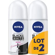 Nivea déodorant bille femme black&white original 50ml x2