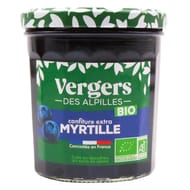 Verger des Alpilles confiture extra  bio myrtille 370g