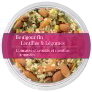 Boulgour fin et lentilles avocat et amandes 280gr
