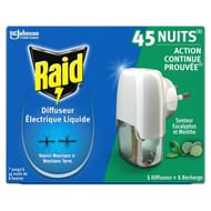 Raid diffuseur électrique liquide 45 nuits eucalyptus & menthe