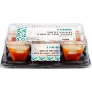 Verrines tomate marinée et saint jacques (6x45g) 270g