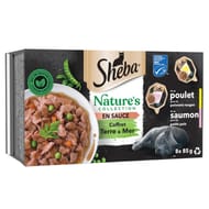 Sheba nature's collection barquettes coffret terre et mer en sauce 2 v