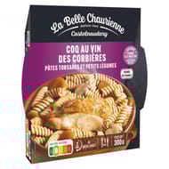 La belle chaurienne coq au vin des corbieres pates torsades et petits legumes 300g