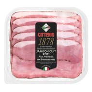 Citterio 1878 jambon cuit rôti aux herbes sans gluten et protéines de lait mini 5 tranches 130g