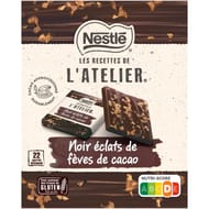 Nestlé L'atelier carrés noir fèves de cacao 192g