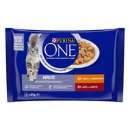 Purina One sachets fraîcheur pour chats adultes poulet, boeuf - 4 x 85 g
