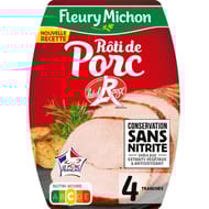 Fleury Michon rôti de porc supérieur label rouge 4 tranches 160g