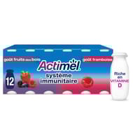 Actimel lait fermenté à boire goût framboise et fruits des bois 12x100g