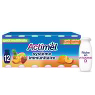 Actimel lait fermenté à boire goût multifruits et pêche 12x100g