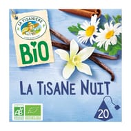 La tisaniere bio nuit plantes à infusion saveur vanille x20 30g