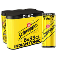 Schweppes zéro indian tonic boite slim 6x33cl