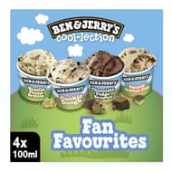 Ben & Jerry's pot glace the fan favourites cool-lection 4x100ml 292g