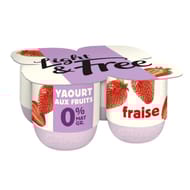 Light & Free fruit fraise 4x125g