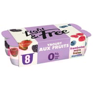 Light & Free fruits rouges 8x125g