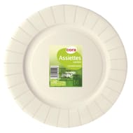 Cora assiette carton blanche diamant 29cm x20