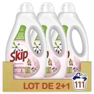 Skip lessive liquide sensitive 3X37 lavages 4.995L