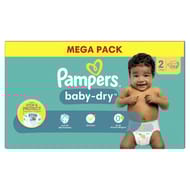 Pampers baby dry  couches 4kg - 8kg taille 2 x124