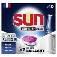 Sun tablettes lave-vaisselle tout en 1 expert plus brillance 40 lavages 0.7kg