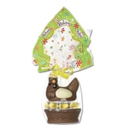 Rohan poule avec chapeau sur corbeille et oeufs 390g