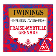 Twinings infusion ayurveda fraise myrtille grenade x20 -32g