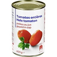 Tomates entières pelées au jus boite 240g