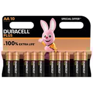 Duracell plus 100% aa x10 eco pack 248g
