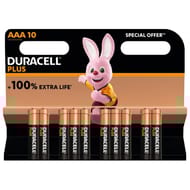 Duracell plus 100% aaa x10 eco pack 140g