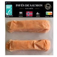 Pavés de saumon atlantique sans peau sans arête 220g