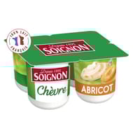 Soignon yaourt brassé au lait de chèvre avec morceaux d'abricots 4x125g