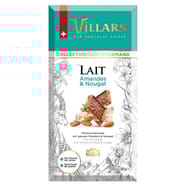 Villars tablette lait amandes nougat 180g