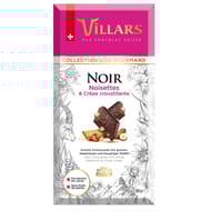 Villars tablette noir noisettes crêpes dentelle 180g
