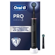Oral-b brosse à dents électrique pro3 cross action noire + 1 brossette