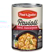 Paul et louise - boite de ravioli boeuf, mascarpone 400g