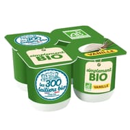 Les 300 laitiers bio yaourt simplement bio vanille 4x110g