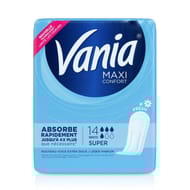 Vania serviettes hygiéniques maxi fresh flux super x14